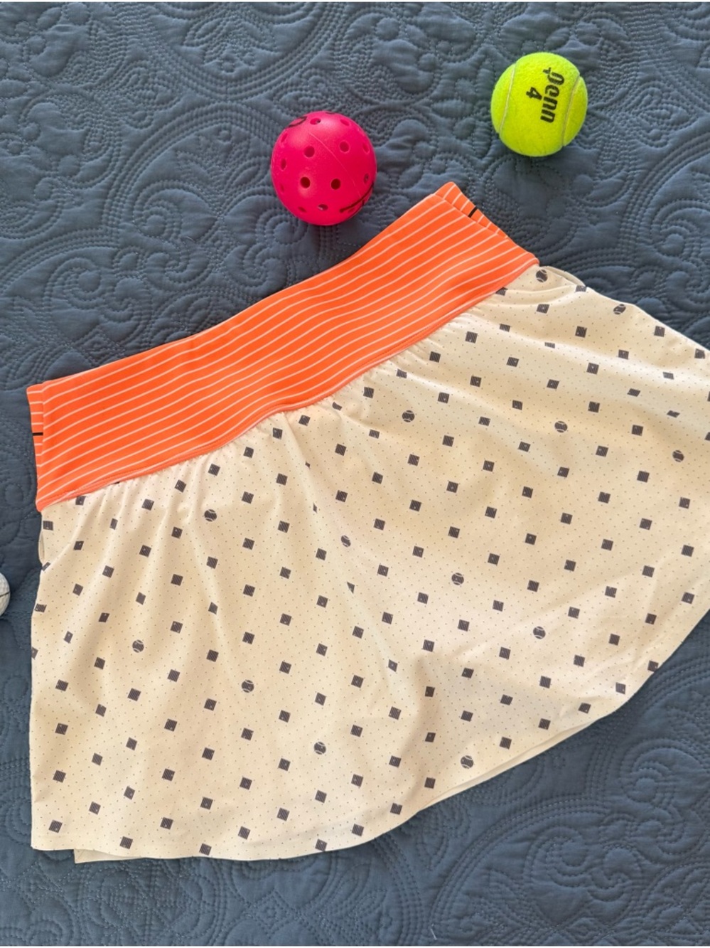New Balance Orange White Gray Athletic Tennis Skort for Women Size M - Picture 3 of 8